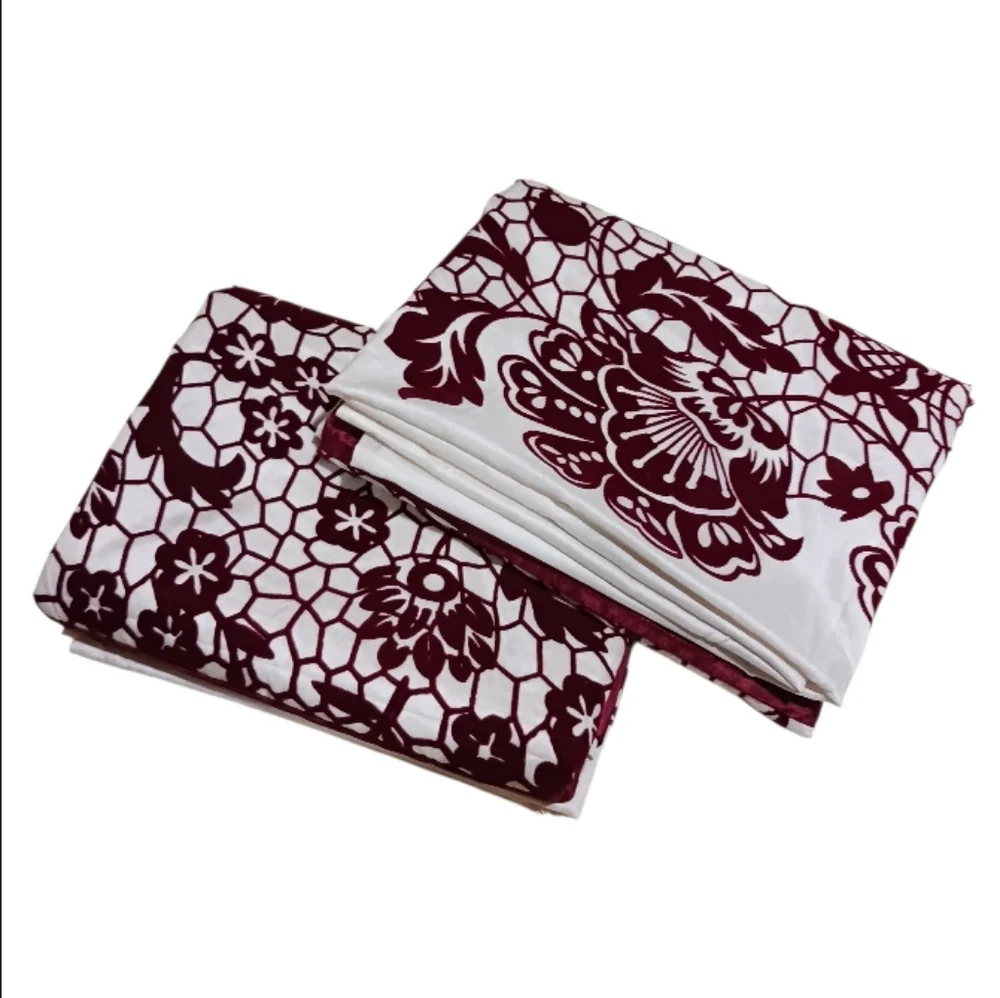 Lush Decor Estate Garden Flocked Window Panel Curtains Set